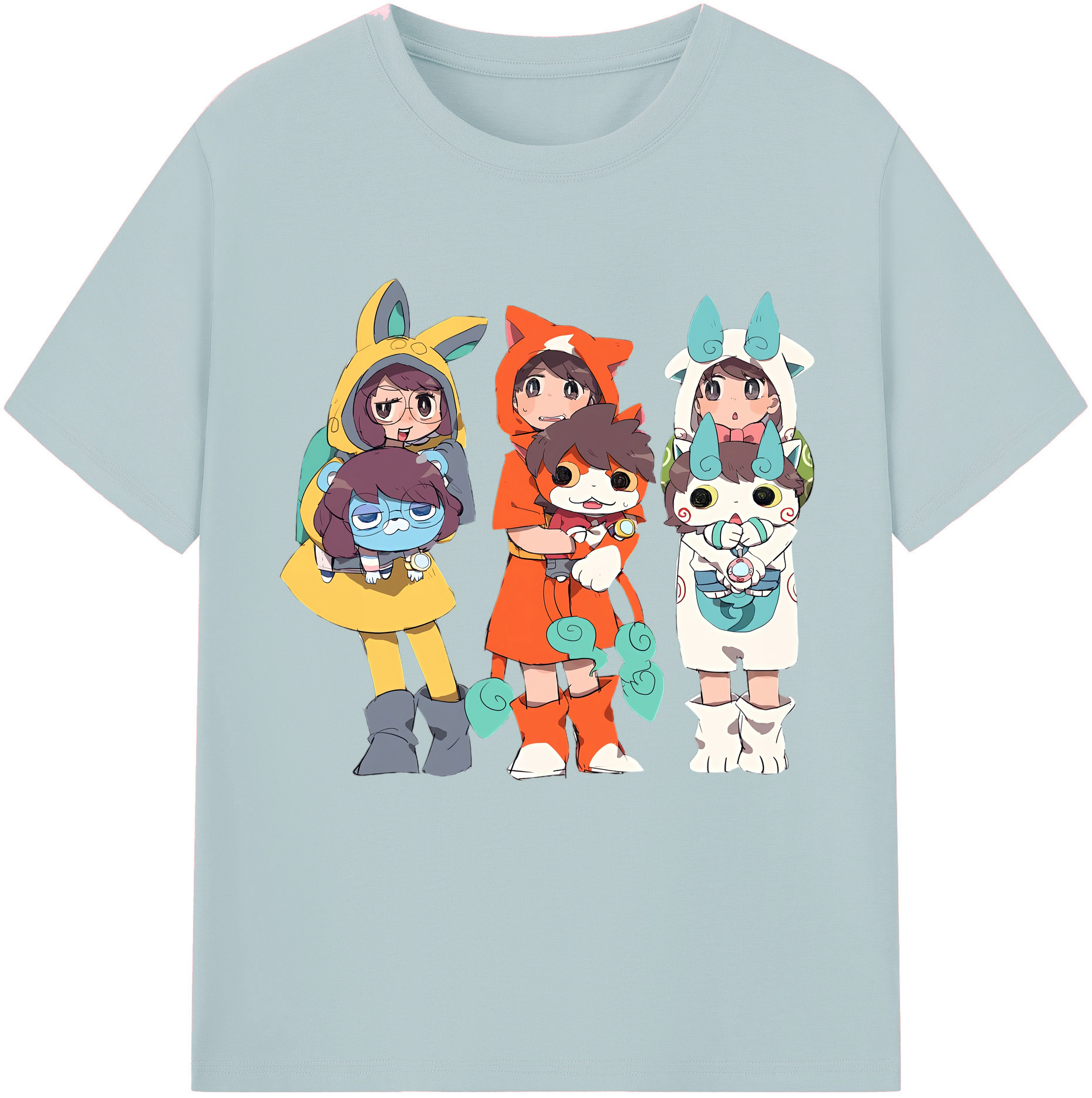 （画像用） 妖怪ウォッチ Yo-kai Watch 綿100％半袖Tシャツ（フロントプリント）